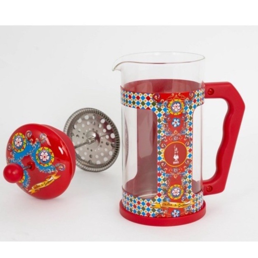 Bialetti Dolce Gabbana Coffee French Press 8 Cup Red Coffee Maker - New In Box